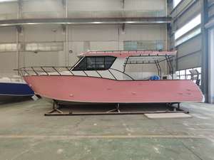 Bateau de pêche rapide en aluminium de 36 pieds, couleur rose, avec cabine de plaisance, bateau de pêche à cabine centrale à vendre - Product Image 2
