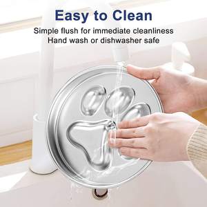 Comedero Lento para Perros, de Acero Inoxidable 304, para Comida y Agua, Tazones Metálicos para Mascotas - Product Image 4