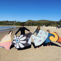 2023 nouvelle serviette de plage de natation à séchage rapide imprimée par sublimation numérique en gros avec sac à cordon