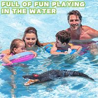 DWI 2.4Ghz télécommande rougeoyante natation Crocodile haute étanche Simulation Crocodile RC bateau pour lacs et piscine Animal
