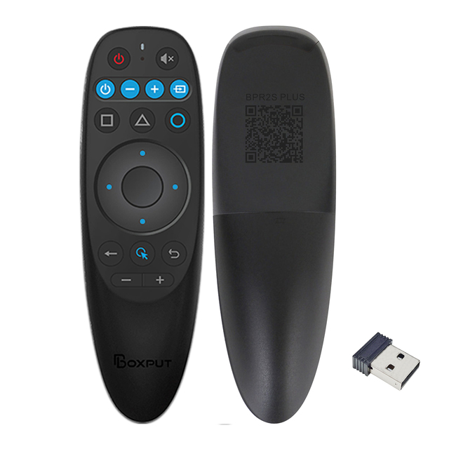 BOXPUT BPR2S Plus 2.4g BT Wireless Dual Mode Air Mouse Remote Control 6 Axis Gyro Voice IR Learning OTA for Android Smart TV Box