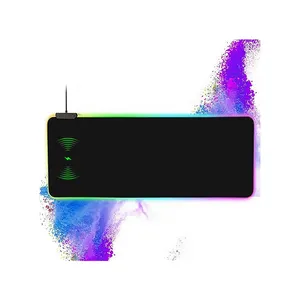 New products Rubber luminous wireless charging RGB mouse pad factory custom mouse pad gaming