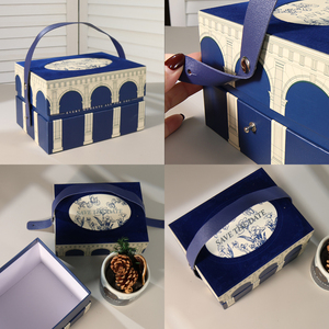 Premium Recycled Cardboard Gift <b>Box</b> with Customizable Logo Magnetic Closure Handle Matt Lamination Finish - Product Image 2