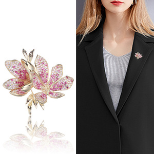 JY Elegant Temperament Fashion Colorful Zircon Corsage Luxury <strong>Saree</strong> Pin Flower <strong>Brooches</strong> - Product Image 3