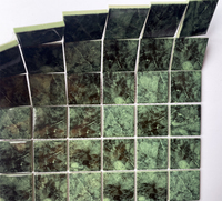 DS Preisgünstige Klassische Traditionelle Parkett 48*48mm Außenpool Quadratische Dekorative Grüne Glasmosaikfliese mit 5 Jahren Garantie