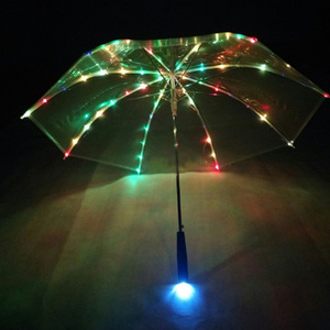 <span class=keywords><strong>Parapluie</strong></span> en tissu brillant à led en fibre optique, 2021 brille dans l'obscurité - Product Image 3