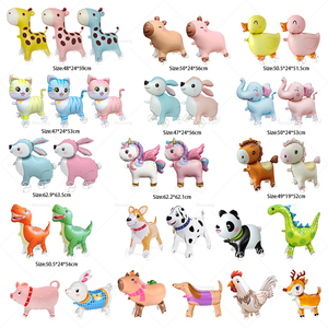 Nouveauté <span class=keywords><strong>Ballon</strong></span> en feuille de dessin animé de grande taille sur le thème des animaux <span class=keywords><strong>Dinosaure</strong></span> Voiture avec roues Ballons animaux marcheurs pour enfants Fête scolaire - Product Image 2