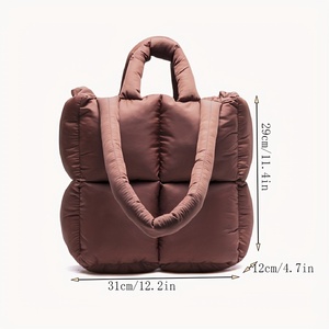 大容量キルティングトートバッグ パファーシンプルショルダーバッグ レディースファッションハンドバッグ パース - Product Image 2
