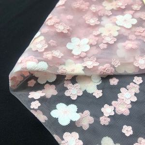 Tela de encaje con diseño bonito para vestido de niños, tela de tul con flores suaves de nailon 100, estampado de farol DTY para boda, gran oferta - Product Image 2