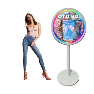 Nouveau selfie rond magique beauté miroir écran tactile led cadre Portable miroir photobooth avec caméra et imprimante kiosque pour événement - Product Image 1
