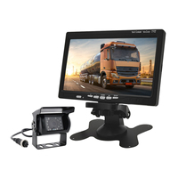Moniteur de voiture 7 pouces, écran LCD, rétroviseur étanche, caméra de recul IR 4 broches pour bus, camion, camping-car, caravane, remorques