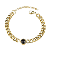 Bracelet en acier inoxydable à maillons cubains tendance pour femmes, personnalisé avec projection photo, OEM/ODM Qiuhan