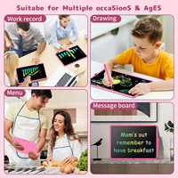 Tablette d'écriture 15 pouces, alimentée par USB/batterie, tableau d'écriture réutilisable pour enfants, jouet éducatif léger pour l'enseignement et la maison