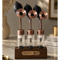 Bouteille diffuseur à roseaux en verre de 60 ml, en laiton et cuivre, vide, pour aromathérapie, avec logo personnalisé, pour huiles essentielles, parfums et décoration intérieure
