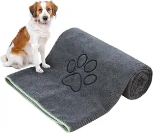 Dog Towel Super Absorbent Pet Bath Towel Microfiber Dog Drying Towel for Small Medium Large Dogs and Cats