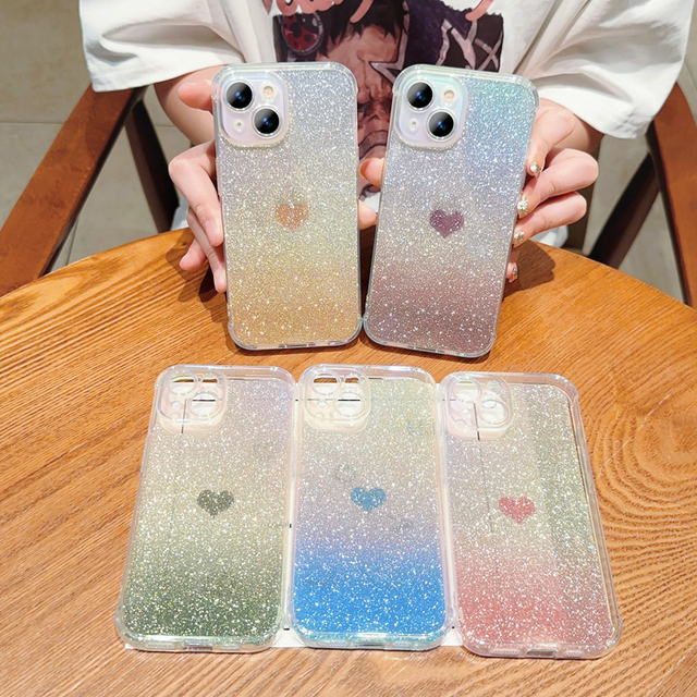3 Corners Shockproof Glitter Shiny Phone Case for iphone 7 8 Plus X XS MAX XR 11 12 13 MINI 14 15 Pro Max