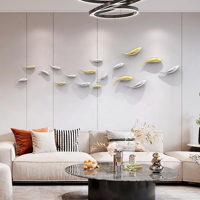 Modern Simple Abstract Fish Interior Design Ceramic Wall Art Home Decor Luxury Home Decor Accessories