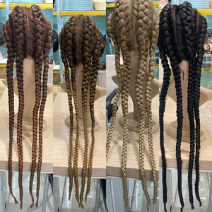 Bonne qualité 180% densité unique tresse <span class=keywords><strong>perruques</strong></span> en gros tressé couleur dentelle <span class=keywords><strong>perruques</strong></span> pour les <span class=keywords><strong>femmes</strong></span> noires avant dentelle <span class=keywords><strong>perruques</strong></span> tresse cornrows - Product Image 6