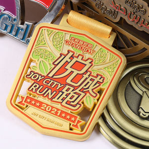 Maraton Etkinlikleri İçin Özel Altın Kaplama Madalya ve Serigrafi Baskılı Kordon - Çevre Dostu Gümüş Bronz Kurdele - Product Image 6