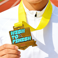 Médaille de finisseur de course personnalisée en métal émaillé écologique, fabrication sur mesure, récompense sportive, médaille de marathon