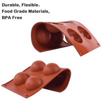 Moule en silicone semi-circulaire pour gâteaux, mousses et chocolats DIY, 6/15/24 cavités/trous