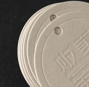 Embossed Custom Swing <b>Tags</b> White Pure Paper Clothing <b>Tag</b> Labels for Garments Hang <b>Tags</b> for Shoes & Bags Printed Stock - Product Image 5