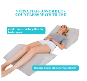 Oreiller d'élévation du dos et des jambes en mousse de conception la plus récente avec 2 oreillers d'élection assis séparés - Product Image 2