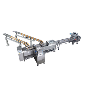 Complete Fully Automatic Durable Two Lane Small Cream Filling Biscuit <strong>Making</strong> <strong>Machine</strong> For Sandwich Biscuit With Cookies - Product Image 2