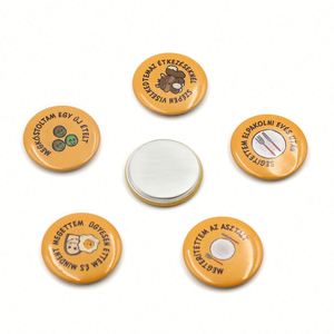High Quality Round Tin Plate Custom Printing Promotional Gift Metal Souvenir <b>Fridge</b> Magnet - Product Image 1