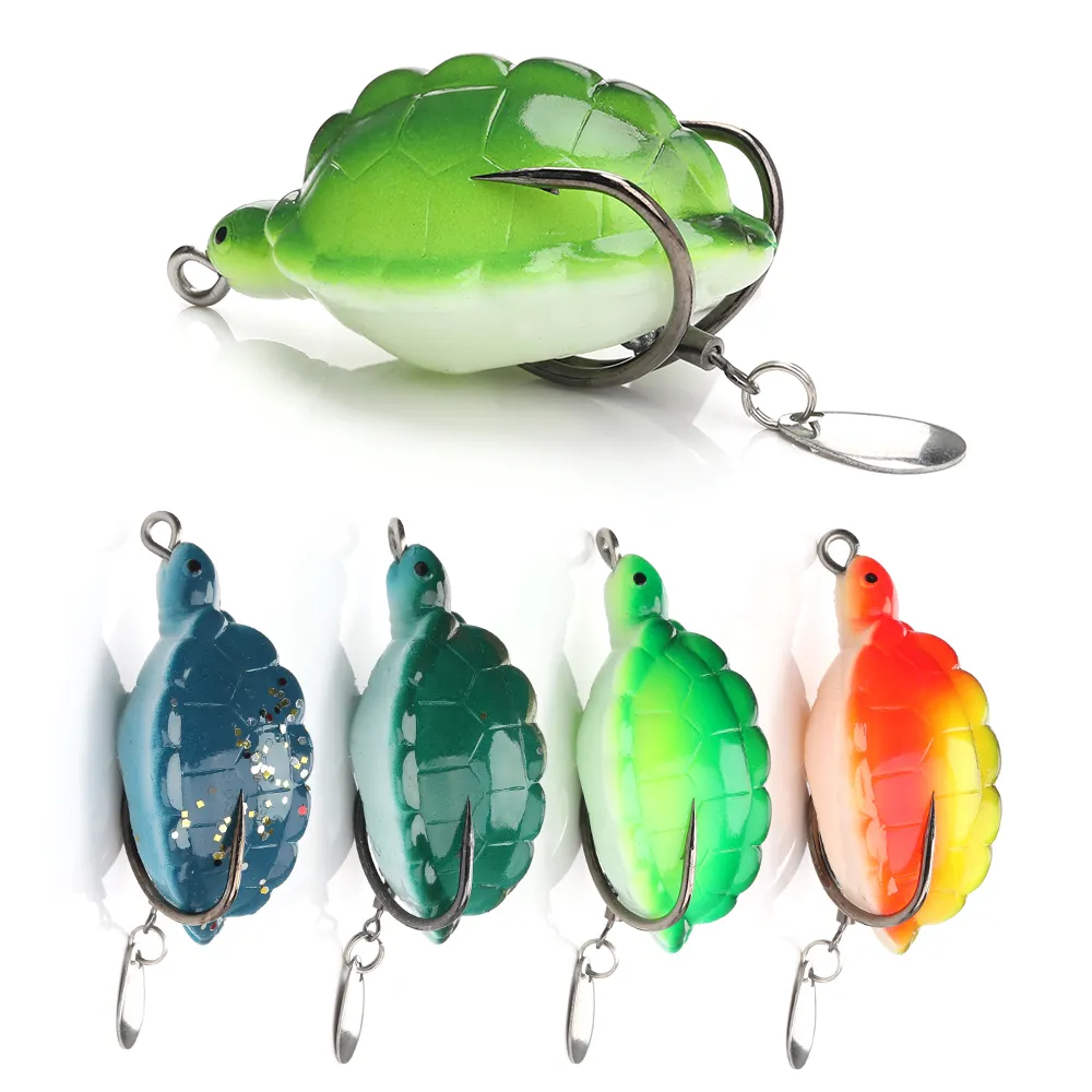 5.5cm 12g Artificial Turtle Tortoise Soft Fishing Lures With Hooks Sinking Black Fish Crank Strong Bait Fishing Tackle
