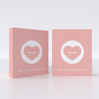 Boîtes en papier rose pour gloss à lèvres, boîte en papier pour gloss à lèvres, boîte cadeau pour rouge à lèvres avec insert en papier