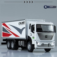 2025 plus récent 1/32 échelle moulé sous pression conteneur transporteur camion modèle M501 Mini retirer tracteur remorque voiture avec lumière et son pour les enfants