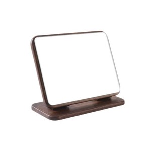 Solid Wood Makeup Mirror <b>Black</b> Walnut Standing High Definition Portable Home Office <b>Table</b> Mirror - Product Image 5