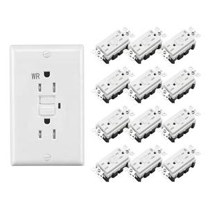 Presa a Muro GFCI BAREP BAS-<span class=keywords><strong>004</strong></span> 15A 125V (<span class=keywords><strong>TR</strong></span>) con 2 Uscite, Certificata CULus per 6000 Cicli di Vita, Uso Residenziale - Product Image 1