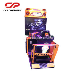 Máquina de Juego de Carreras de Autos Arcade Colorida, Simulador de Conducción Interior de un Solo Asiento que Funciona con Monedas, con Vibración Dinámica y Pantalla HD - Product Image 4