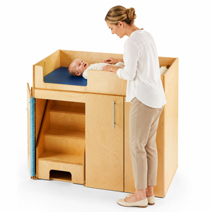 Table à langer <span class=keywords><strong>en</strong></span> bois pour bébé, armoire Montessori, équipement pour école maternelle, garderie, crèche, école, salle de classe - Product Image 1