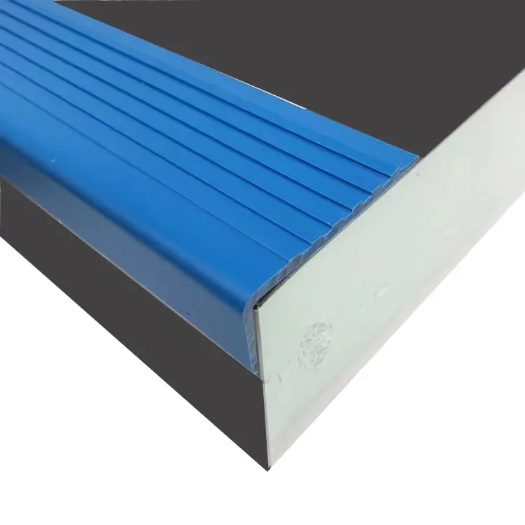 PVC cao su cầu thang nosing chống trượt sàn cầu thang treads không trượt Vinyl PVC L hình cầu thang bước cạnh Trims bảo vệ