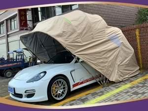 <span class=keywords><strong>Abri</strong></span> de <span class=keywords><strong>voiture</strong></span> pliable en acier moderne et durable, <span class=keywords><strong>abri</strong></span> portable toutes saisons, auvent de garage, protection contre le soleil et la pluie, installation facile pour l'extérieur - Product Image 5