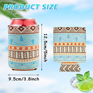 Promotional Gifts Modern Fashion Insulated Neoprene Custom Logo Can <b>Cooler</b> Holder 12OZ/16OZ Sublimation Coozie - Product Image 5