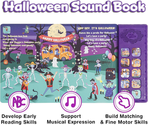 Sing-Alongs 10 boutons Safe & Sound Book Interactive Halloween Jouets éducatifs pour les enfants Apprentissage Livres avec <span class=keywords><strong>musique</strong></span> - Product Image 2