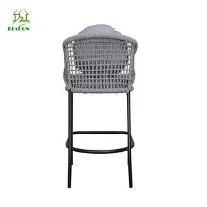 <span class=keywords><strong>Chaise</strong></span> de bar tressée en corde <span class=keywords><strong>chaise</strong></span> de bar tricotée pour <span class=keywords><strong>terrasse</strong></span> extérieure à la mode pour café-bar d'hôtel - Product Image 3