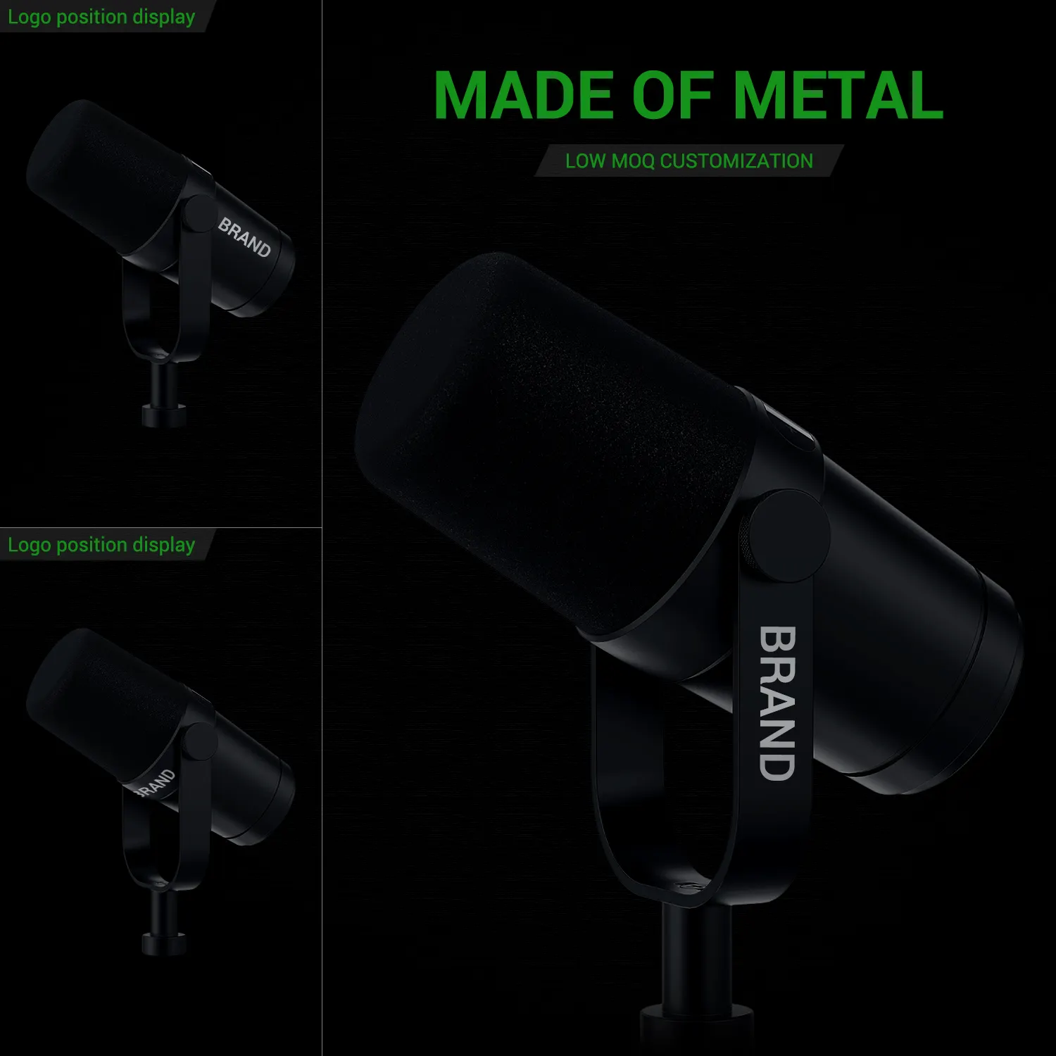 Venta al por mayor OEM ODM ntbd SM7B Profesional Metal Cardioide Vocal Dinámico Radio Grabación Micrófono para Podcasting