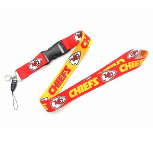 ホットセールアメリカンフットボールNFLオークランドレイダース首ストラップ付きカスタムロゴポリエステルストラップ付き - Product Image 3