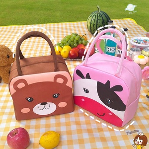 Sanbest — sac boîte à lunch portable, sac en aluminium de grande capacité, avec fermeture éclair, sac de transport à main épais et étanche, nouveau, dessin animé - Product Image 2