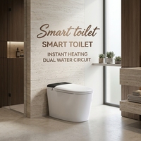 Toilette Intelligente Automatique Haute Efficacité Anti-Retour de Reflux Protection Haute et Basse Tension Télécommande pour l'Hôtellerie