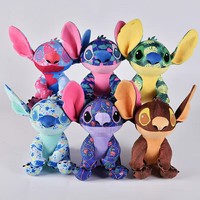 Porte-clés en peluche super doux motif Stitch, 25 cm, doublure en coton PP, anti-stress, cadeau de Noël