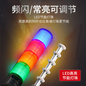 Led Warning Indicator Light Kl 50 24V Ip65 <b>Plastic</b> Durable For Machine Tool Alarm - Product Image 2