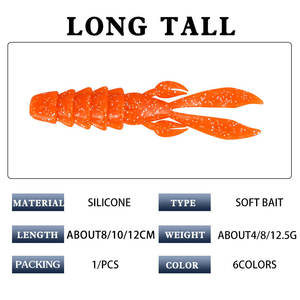 Soft Shrimp <b>Lure</b> Bait 6 Colors 3.5 Inch Bottom Baits For Bass <b>Fishing</b> <b>Lure</b> <b>Fishing</b> - Product Image 5