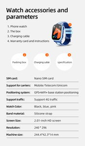Smartwatch Y62 per Bambini con Schermo da <span class=keywords><strong>2</strong></span>,01 Pollici, GPS, WIFI, Posizionamento, Impermeabile, Videochiamate, Smartwatch 4G per Bambini Y62 - Product Image 3