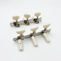 Collier de tension blanc court à triple tête en plastique pour guitare classique, bouton de réglage pour accessoires de guitare classique